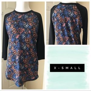 Floral LuLaRoe Randy With Black Sleeves